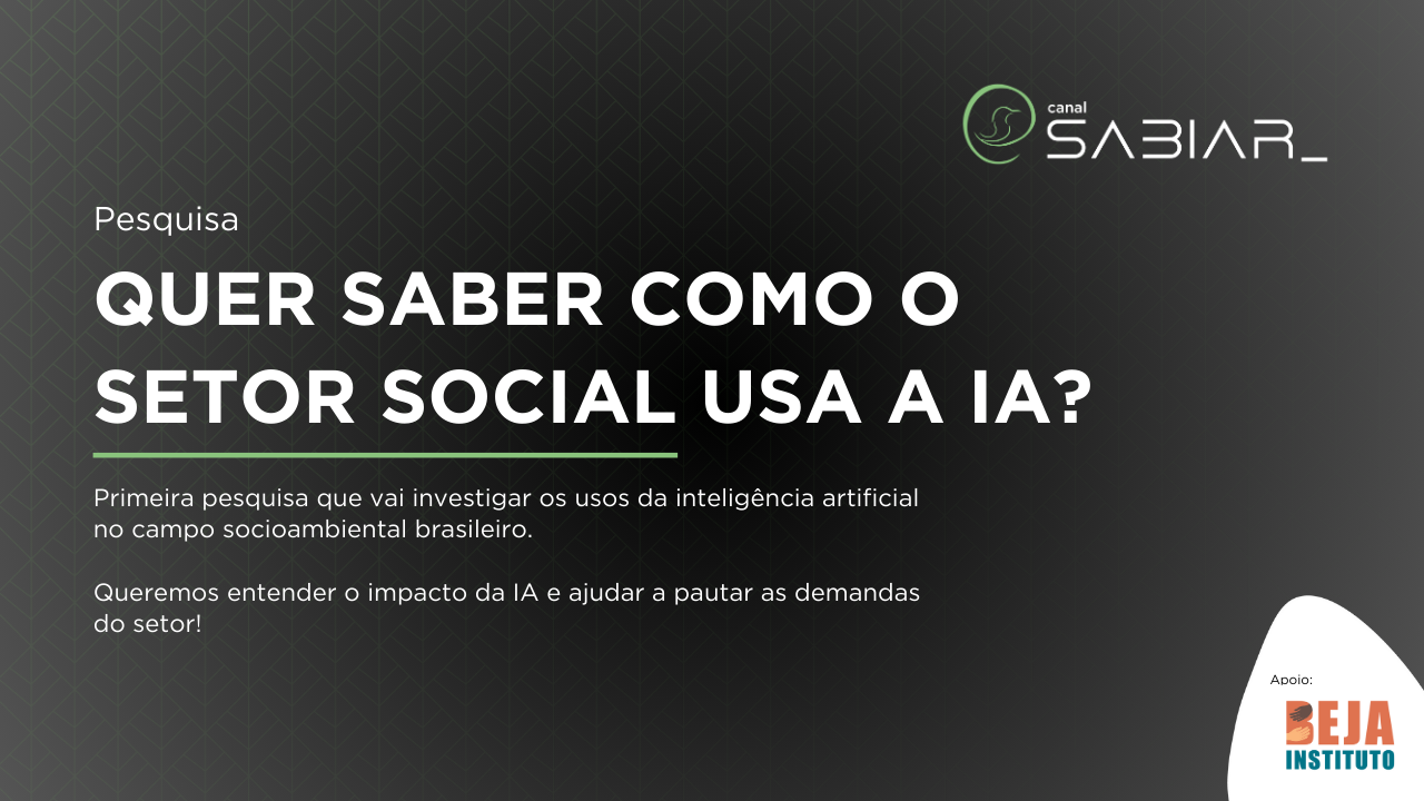 Lançamento da pesquisa que vai explorar o uso da Inteligência Artificial no setor socioambiental brasileiro